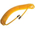 Recoil Hose, R1/4" Male, 5mm, 8mm, Polyurethane, 12bar, Yellow, 4m